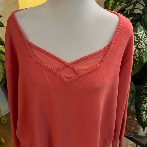 Rafaella coral pink tops plus size 2X - Picture 2 of 6